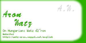 aron watz business card